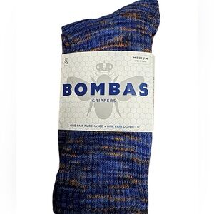 Bombas Grippers Womens Size M Blue and Orange Socks